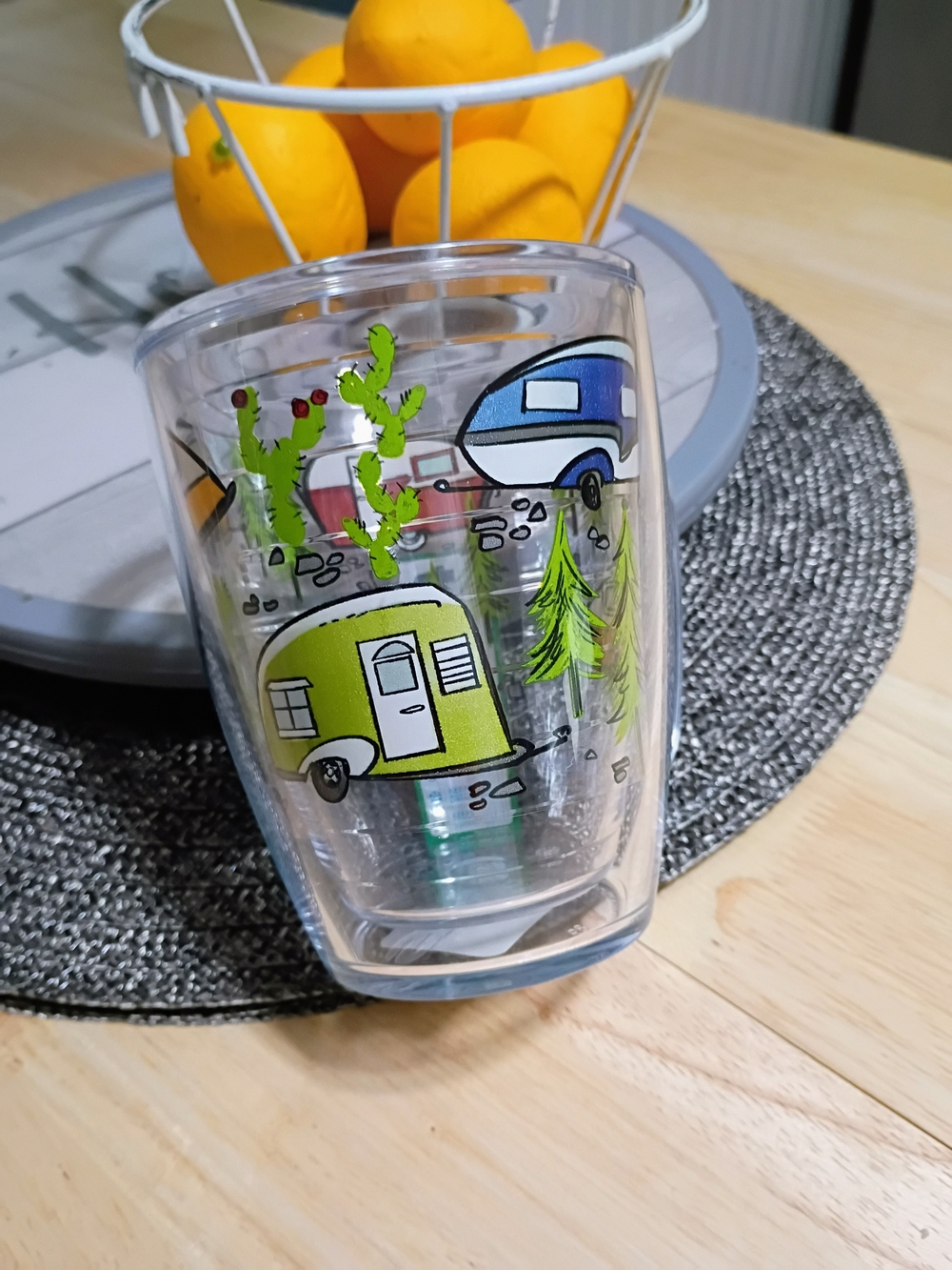 Tervis Camper Travel Mug with White Lid and Multi-Color Camper Print